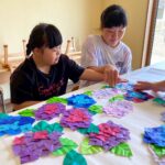 アジサイ壁面制作